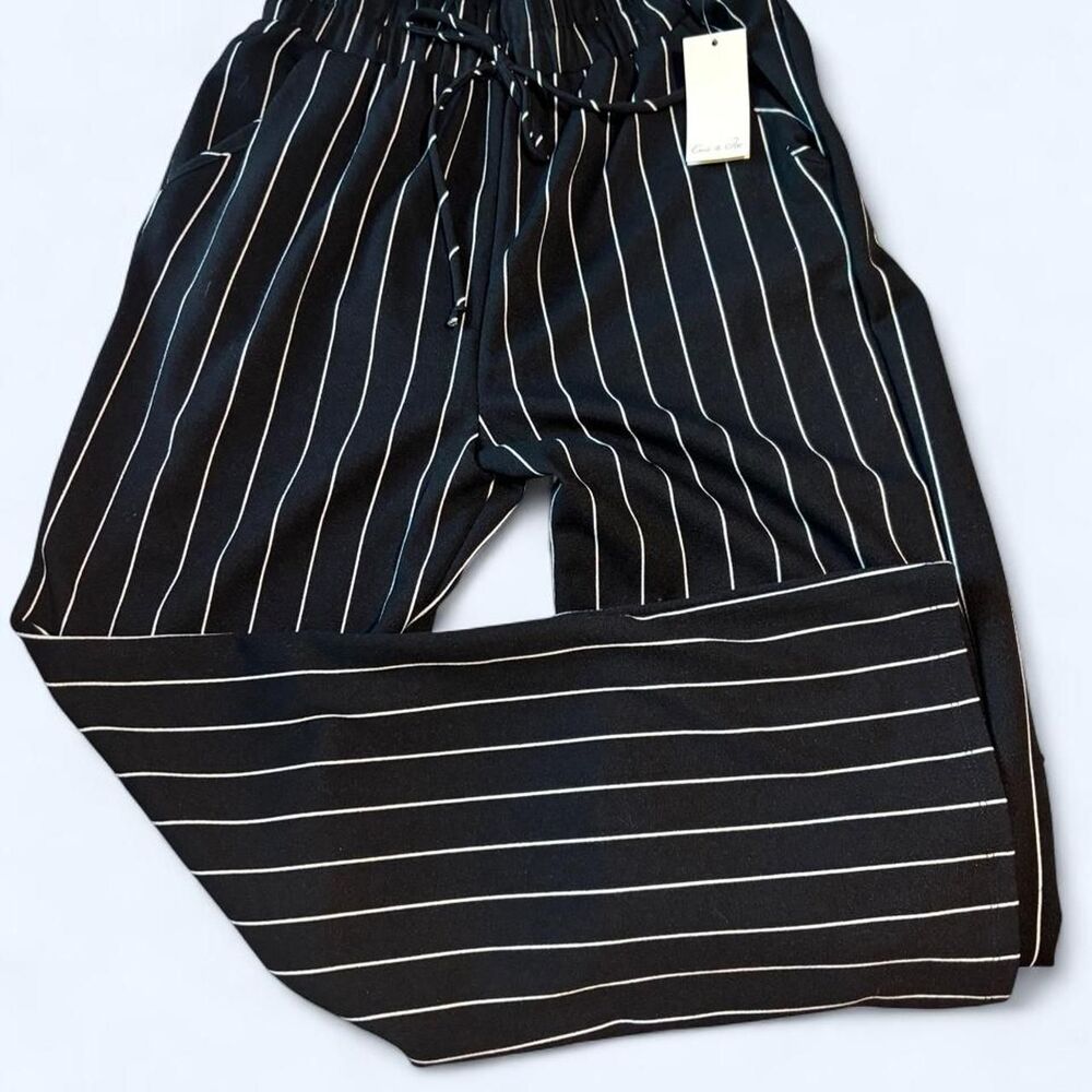 Black and White Striped Pant NWT